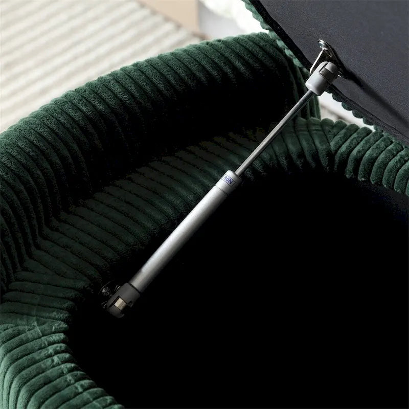 Pouf de rangement, banc d'extrémité de chambre, pouf de rangement rembourré en tissu