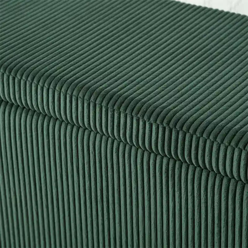 Pouf de rangement, banc d'extrémité de chambre, pouf de rangement rembourré en tissu