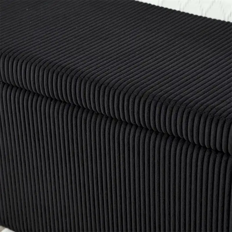 Pouf de rangement, banc d'extrémité de chambre, pouf de rangement rembourré en tissu
