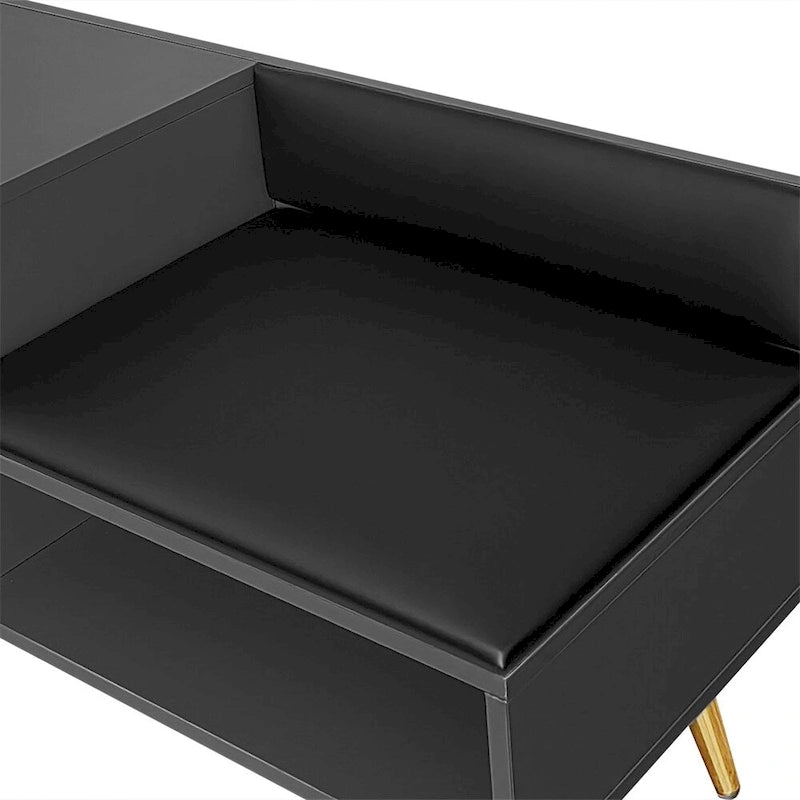 Banc de rangement à chaussures moderne avec rangement dissimulé et coussins rembourrés