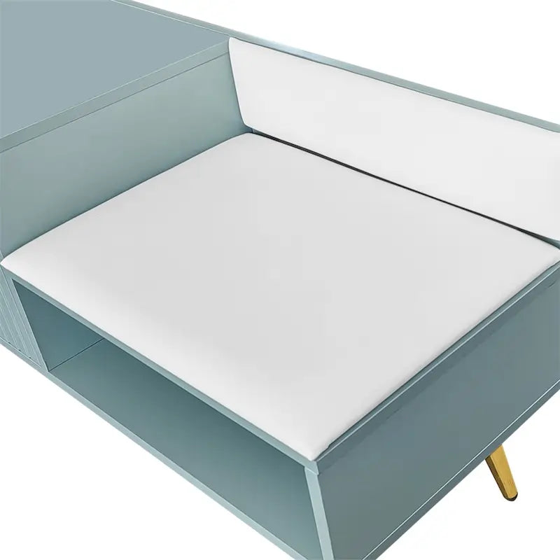 Banc de rangement à chaussures moderne avec rangement dissimulé et coussins rembourrés