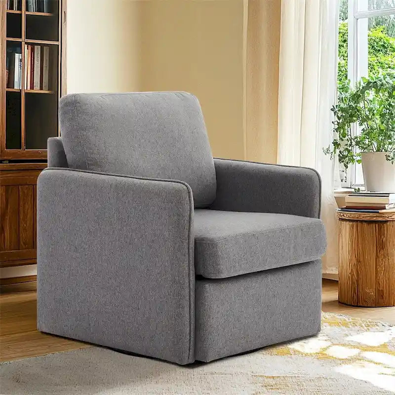 Fauteuil pivotant d'appoint, fauteuil-canapé confortable avec rangement, fauteuil avec accoudoirs