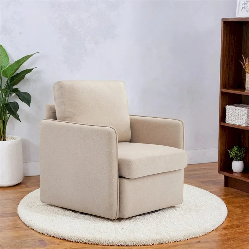 Fauteuil pivotant d'appoint, fauteuil-canapé confortable avec rangement, fauteuil avec accoudoirs