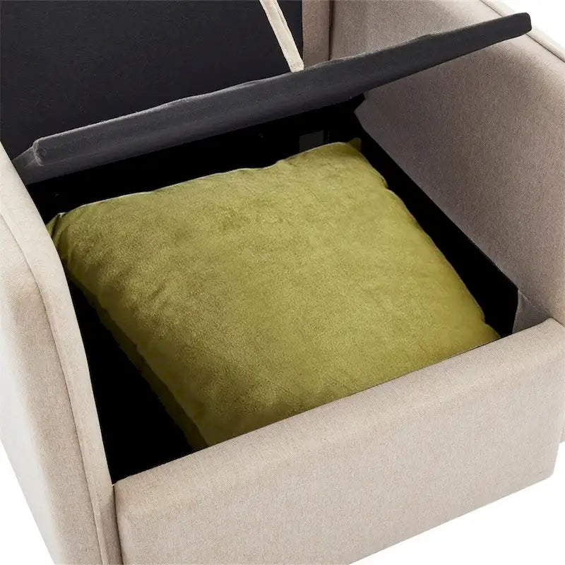 Fauteuil pivotant d'appoint, fauteuil-canapé confortable avec rangement, fauteuil avec accoudoirs