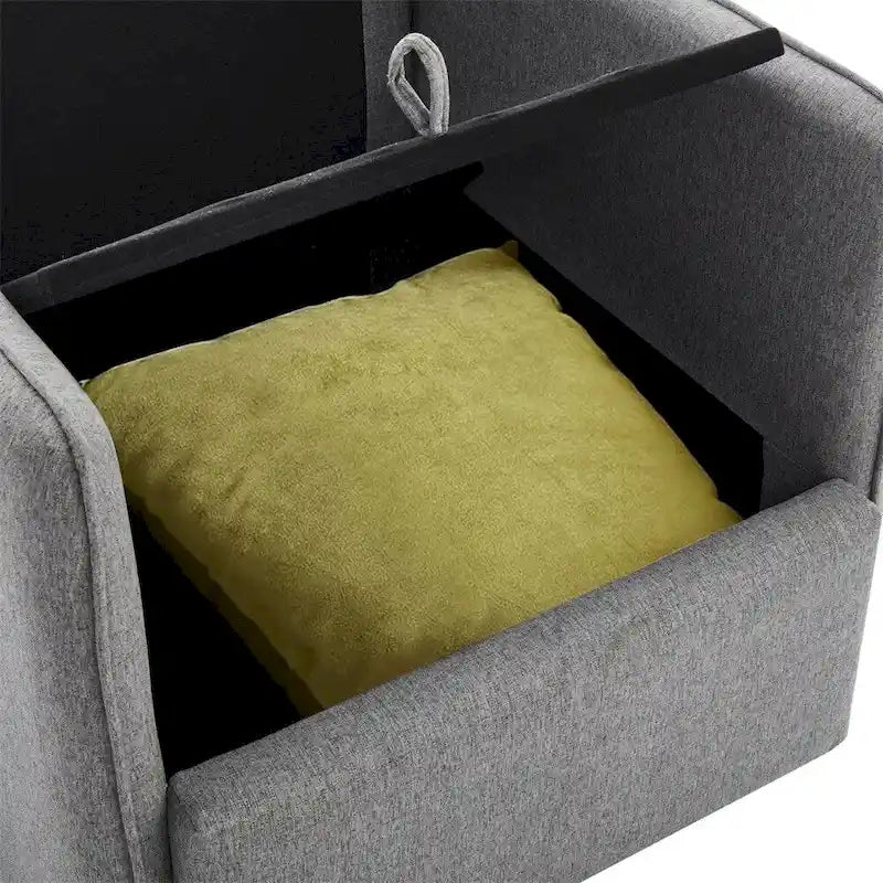 Fauteuil pivotant d'appoint, fauteuil-canapé confortable avec rangement, fauteuil avec accoudoirs