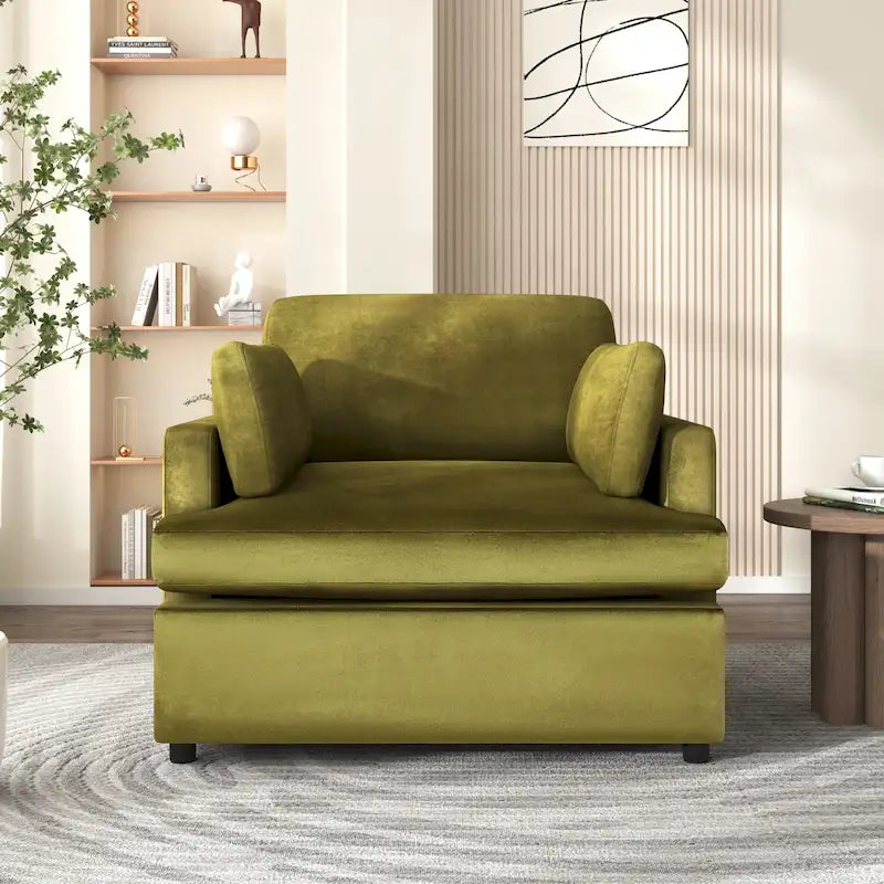 Fauteuil d'appoint surdimensionné Mirod - Coussins d'accoudoirs confortables, style neutre et polyvalent, design élégant, structure durable