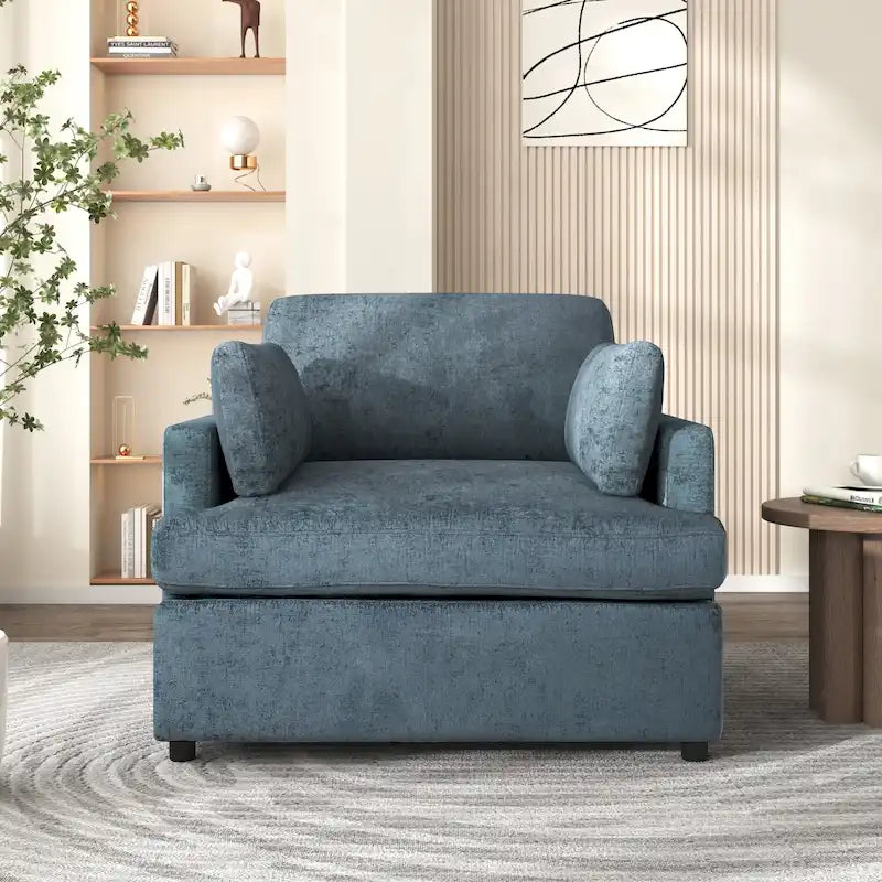 Fauteuil d'appoint surdimensionné Mirod - Coussins d'accoudoirs confortables, style neutre et polyvalent, design élégant, structure durable