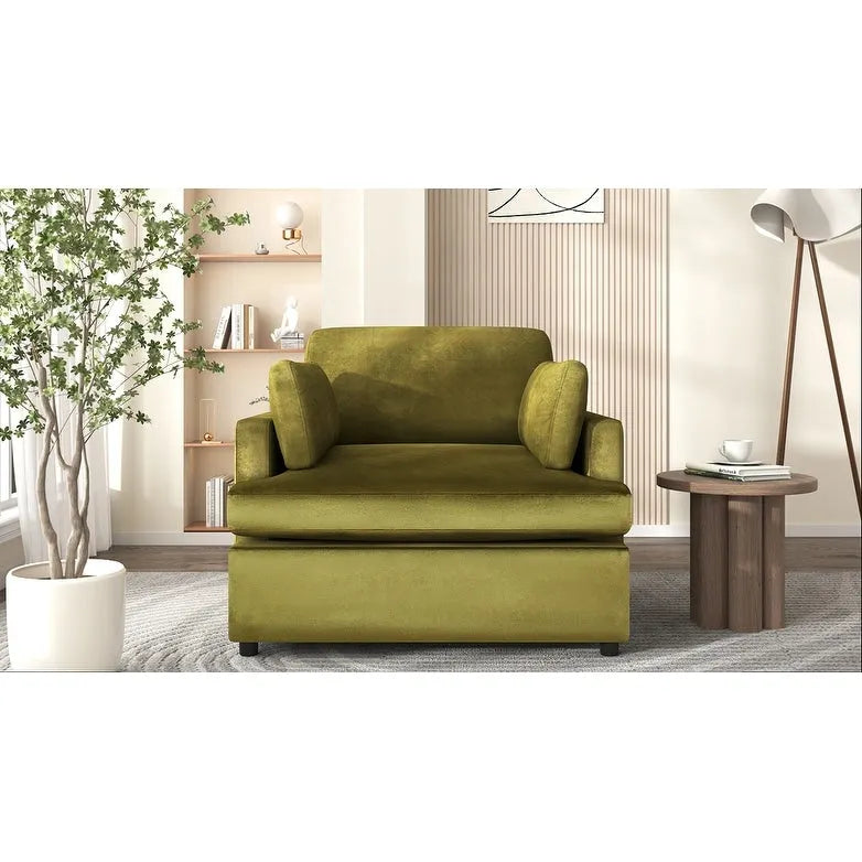 Fauteuil d'appoint surdimensionné Mirod - Coussins d'accoudoirs confortables, style neutre et polyvalent, design élégant, structure durable