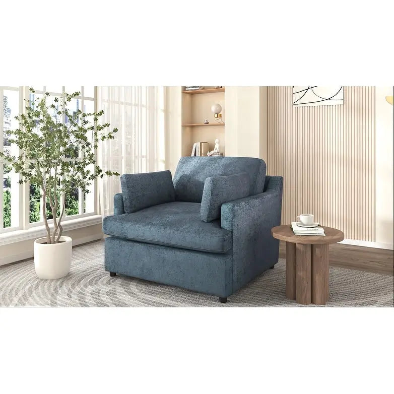 Fauteuil d'appoint surdimensionné Mirod - Coussins d'accoudoirs confortables, style neutre et polyvalent, design élégant, structure durable