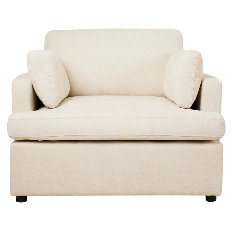 Fauteuil d'appoint surdimensionné Mirod - Coussins d'accoudoirs confortables, style neutre et polyvalent, design élégant, structure durable
