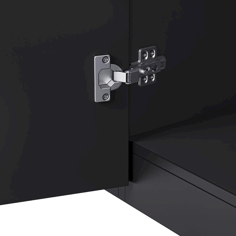 Meuble TV avec cheminée électrique non chauffante de 34,2 pouces, centre multimédia avec éclairage LED, étagères en verre trempé pour téléviseurs jusqu'à 75 pouces.