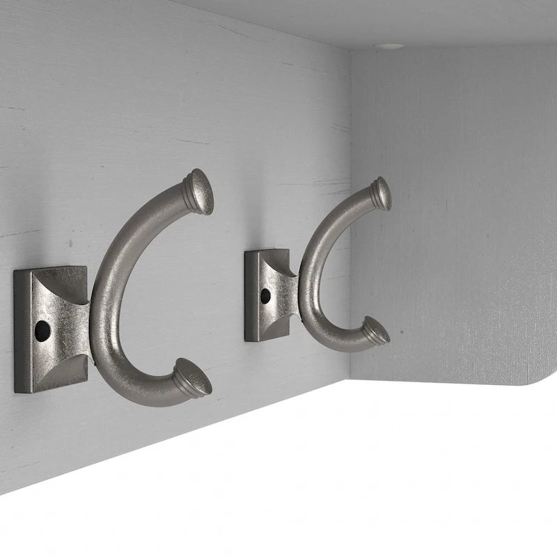 Banc à chaussures Woodland 40W avec portes et porte-manteau mural par Bush Furniture