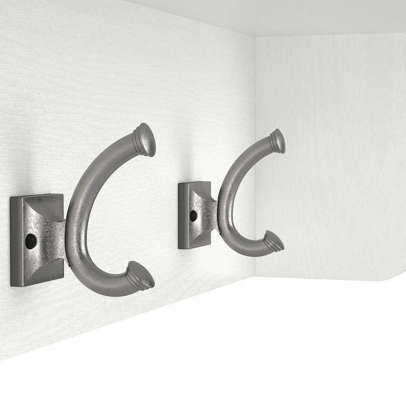 Banc à chaussures Woodland 40W avec portes et porte-manteau mural par Bush Furniture