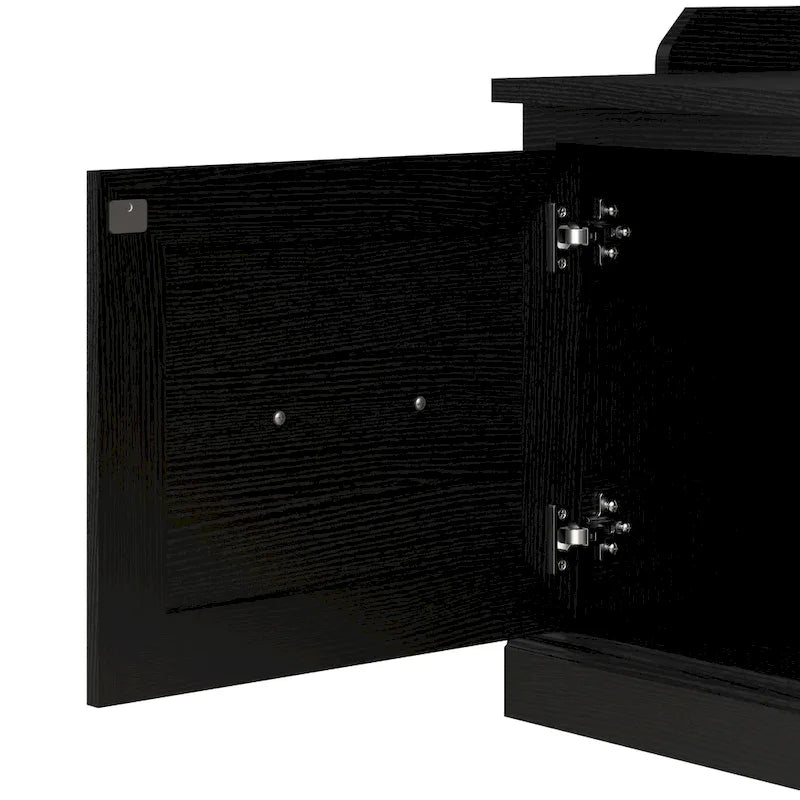 Banc à chaussures Woodland 40W avec portes et porte-manteau mural par Bush Furniture