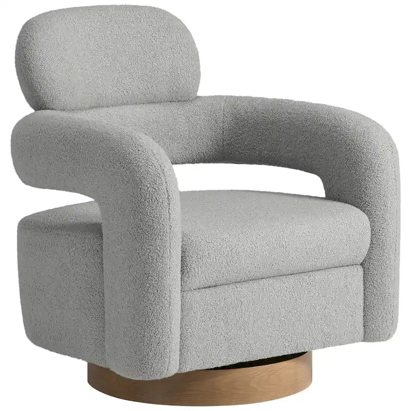 Chaise pivotante Bayville 29 en sherpa de 29 pouces de large (ensemble de 2)