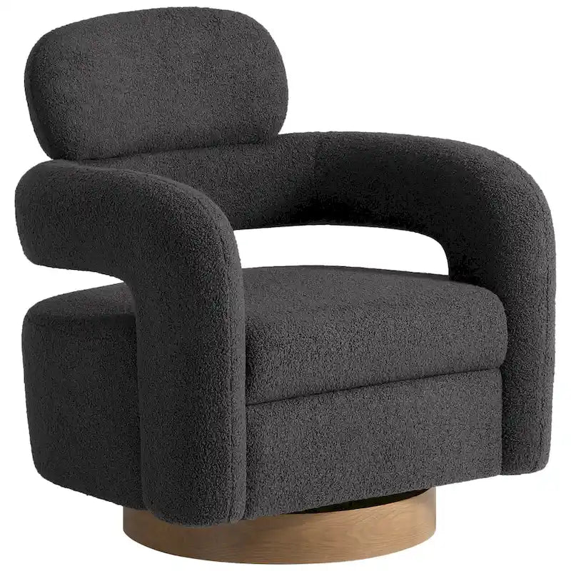 Chaise pivotante Bayville 29 en sherpa de 29 pouces de large (ensemble de 2)
