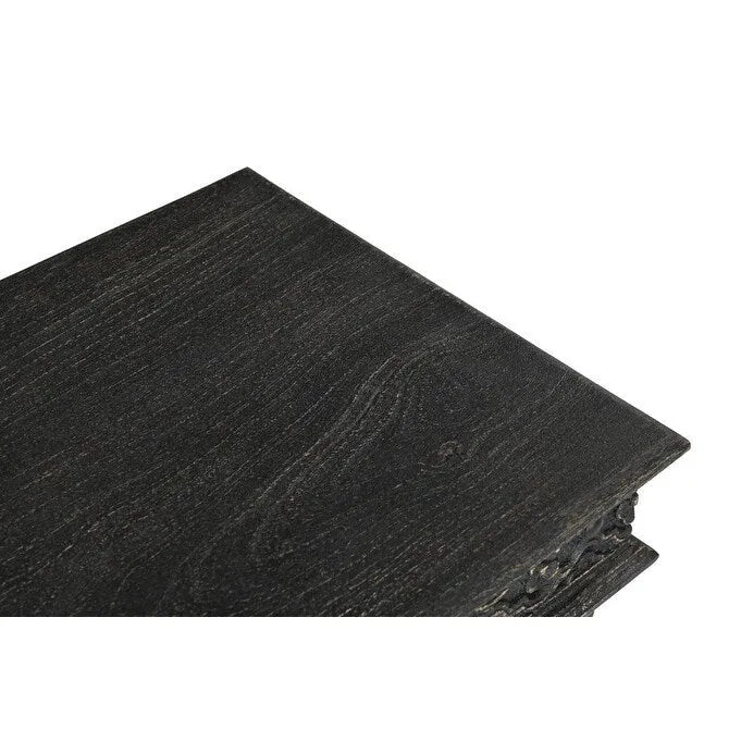 Table d'appoint HomeRoots 24 en bois massif noir vieilli - 24