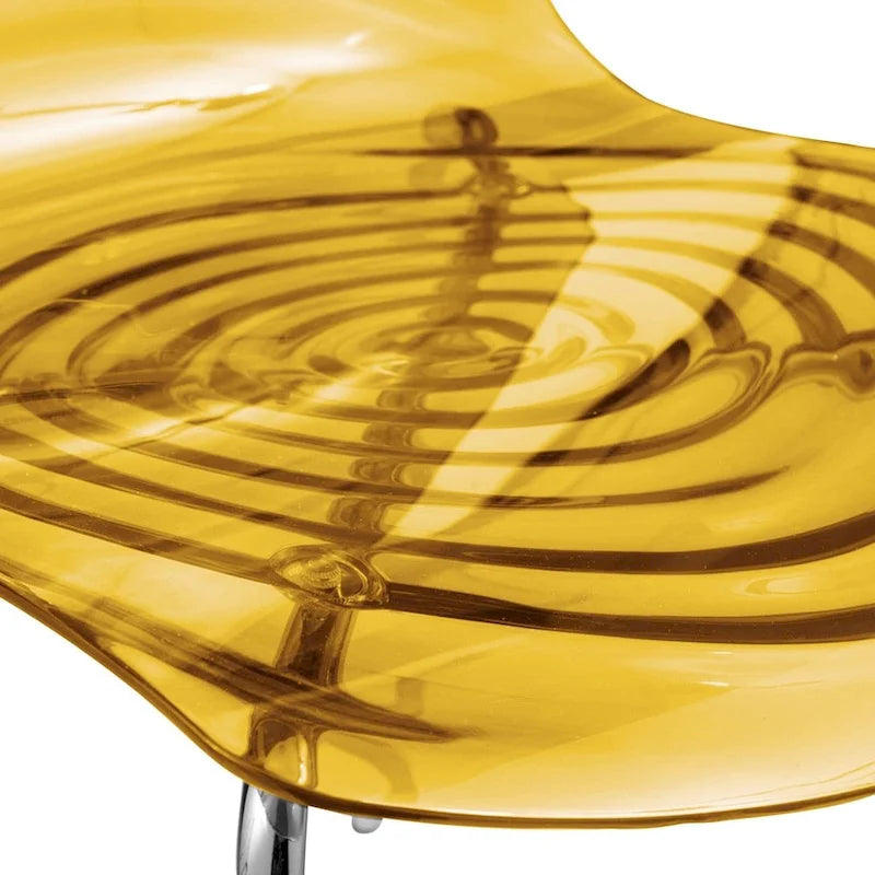 Chaise de salle à manger Astor en acrylique avec pieds chromés (lot de 2) - Chaise d'appoint moderne
