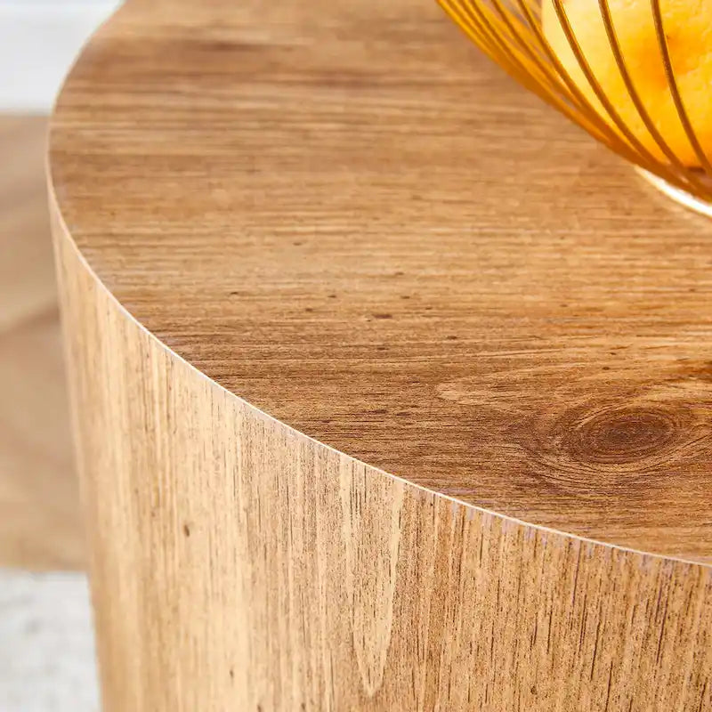 GDFStudio - Ensemble de tables basses cylindriques multi-tailles Jackson avec finition grain de bois