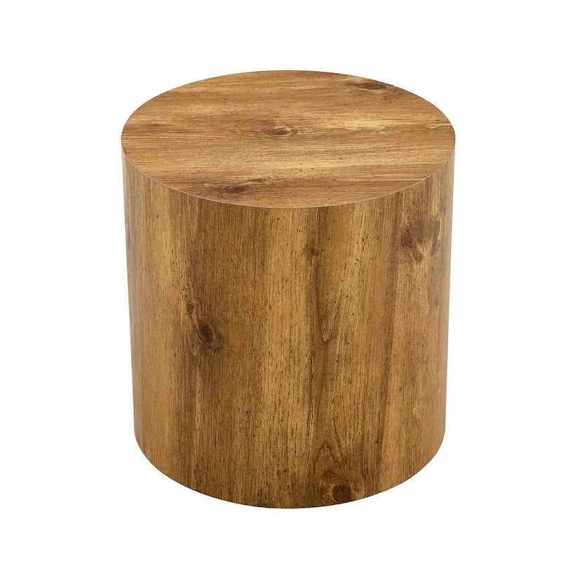 GDFStudio - Ensemble de tables basses cylindriques multi-tailles Jackson avec finition grain de bois