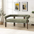 Canapé deux places Loft Round avec accoudoirs en bois d'hévéa par Christopher Knight Home