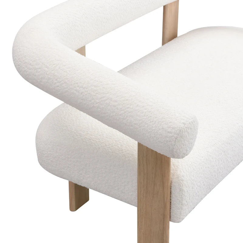 Canapé deux places Loft Round avec accoudoirs en bois d'hévéa par Christopher Knight Home