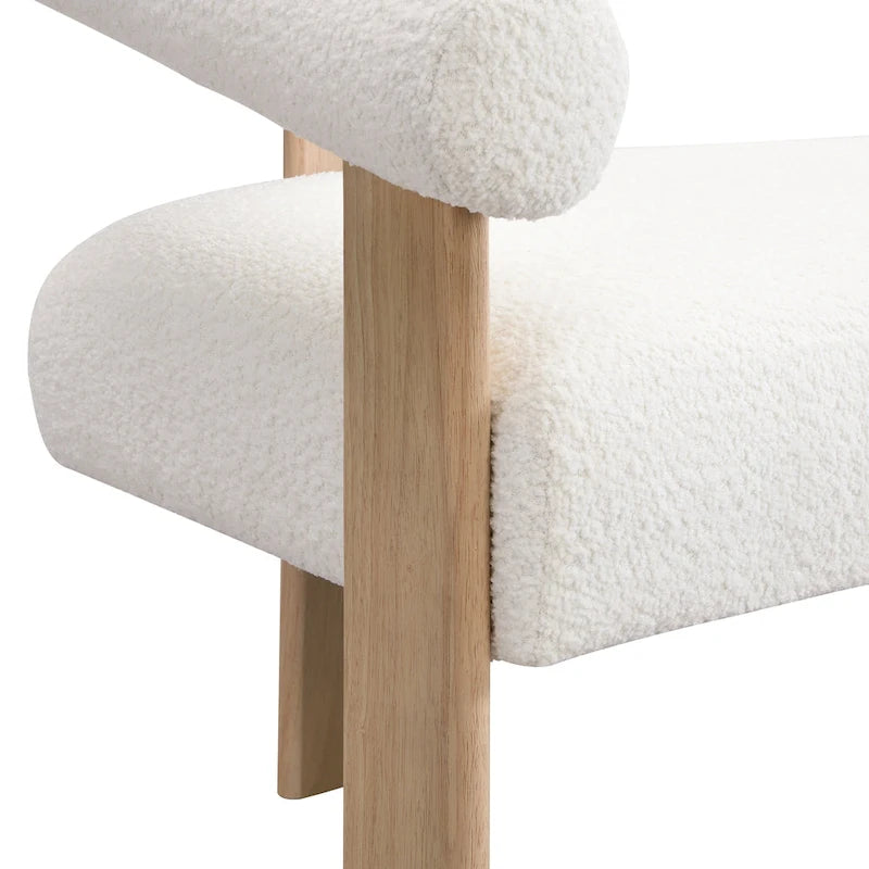 Canapé deux places Loft Round avec accoudoirs en bois d'hévéa par Christopher Knight Home