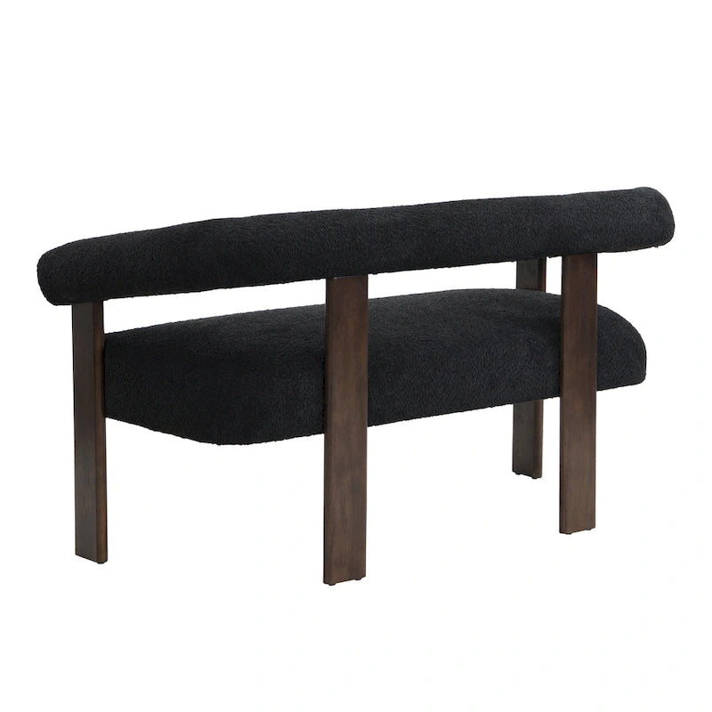 Canapé deux places Loft Round avec accoudoirs en bois d'hévéa par Christopher Knight Home