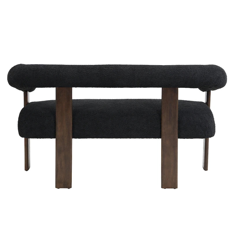 Canapé deux places Loft Round avec accoudoirs en bois d'hévéa par Christopher Knight Home