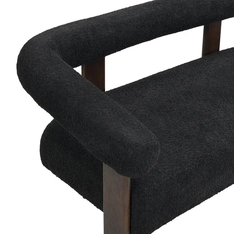 Canapé deux places Loft Round avec accoudoirs en bois d'hévéa par Christopher Knight Home