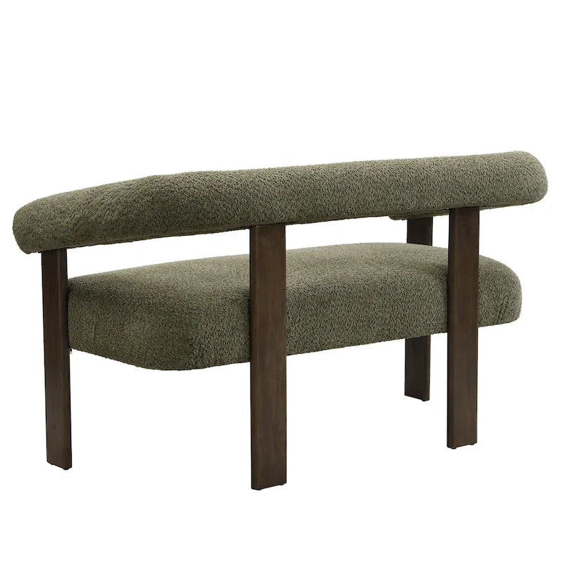 Canapé deux places Loft Round avec accoudoirs en bois d'hévéa par Christopher Knight Home