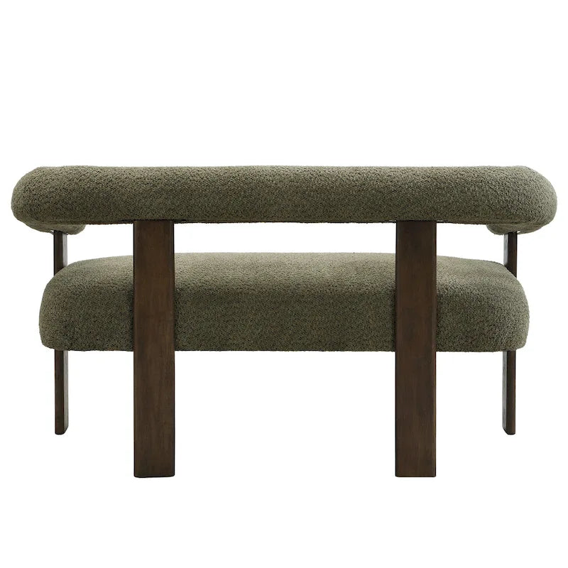 Canapé deux places Loft Round avec accoudoirs en bois d'hévéa par Christopher Knight Home