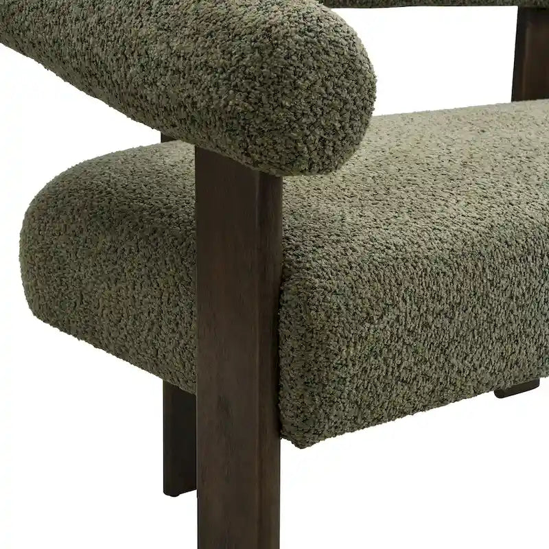 Canapé deux places Loft Round avec accoudoirs en bois d'hévéa par Christopher Knight Home