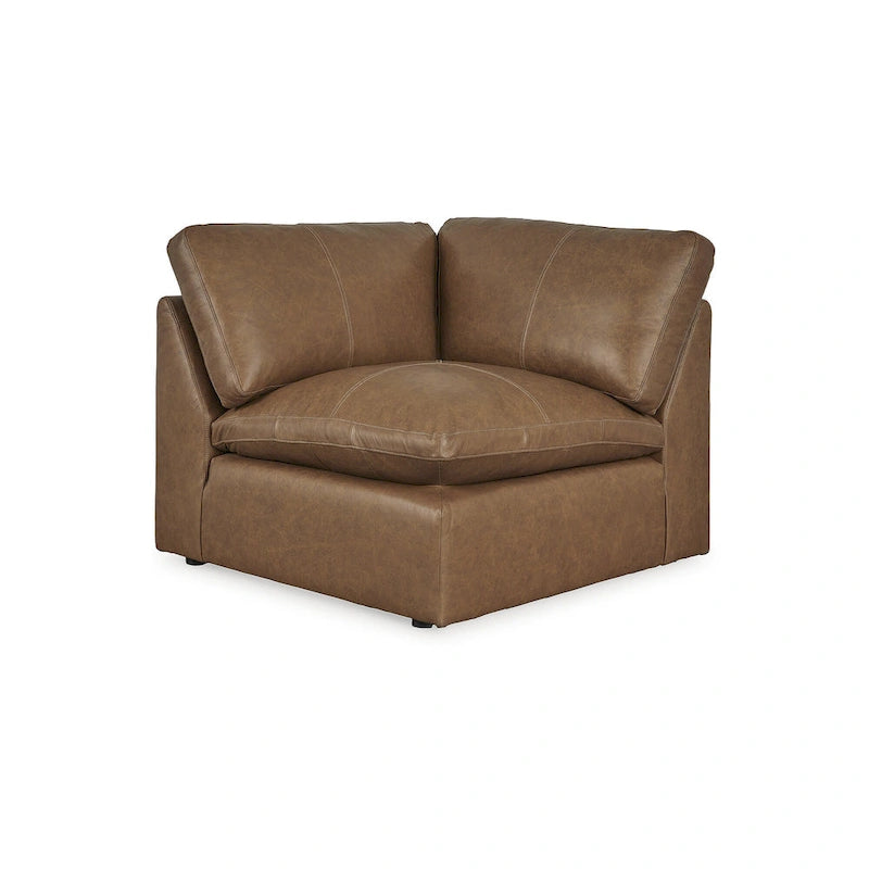 Canapé d'angle 6 pièces Emilia marron moyen, Signature Design by Ashley - 170 cm (L) x 130 cm (P) x 36 cm (H)