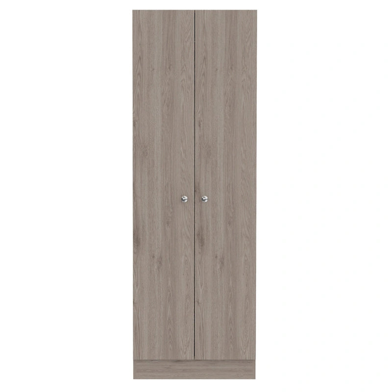 Garde-manger ou placard de rangement HomeRoots 71 en bois gris clair - 23,6 po x 70,8 po x 11,8 po