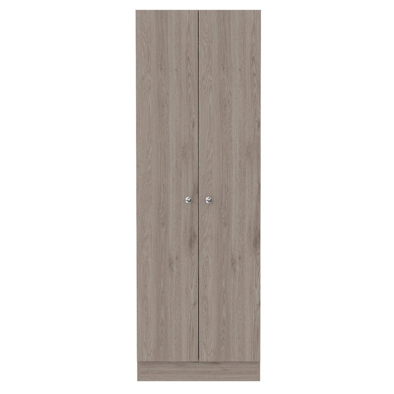 Garde-manger ou placard de rangement HomeRoots 71 en bois gris clair - 23,6 po x 70,8 po x 11,8 po