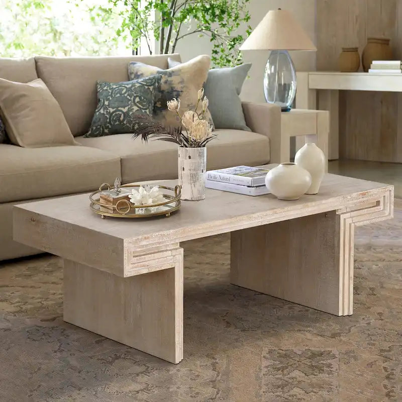 Table basse industrielle vintage haut de gamme à double niveau pour espaces de vie et de bureau
