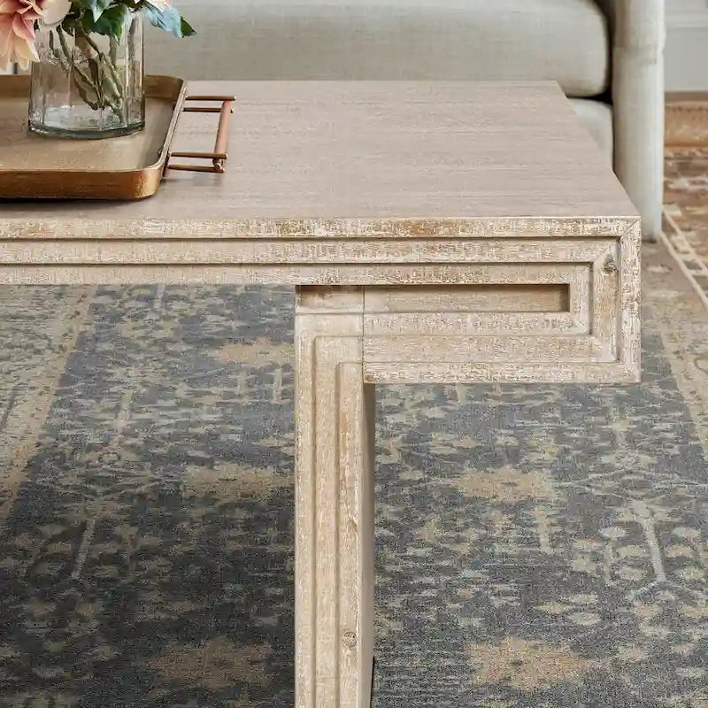 Table basse industrielle vintage haut de gamme à double niveau pour espaces de vie et de bureau