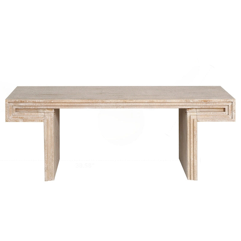 Table basse industrielle vintage haut de gamme à double niveau pour espaces de vie et de bureau