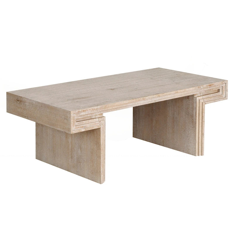 Table basse industrielle vintage haut de gamme à double niveau pour espaces de vie et de bureau