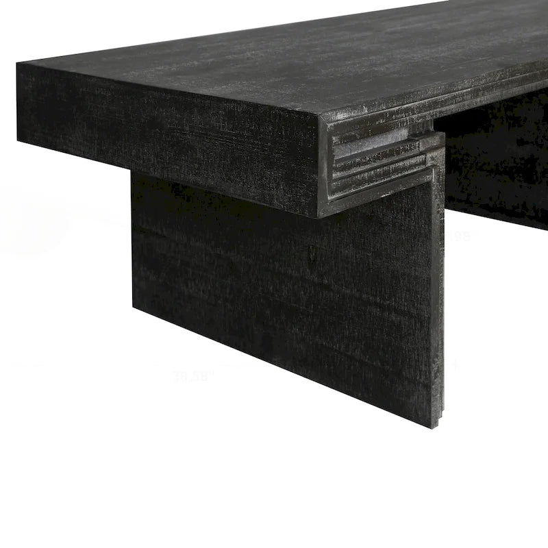 Table basse industrielle vintage haut de gamme à double niveau pour espaces de vie et de bureau