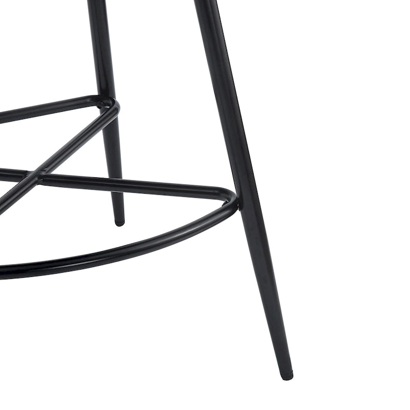 Tabourets de bar pivotants rétro Roomfitters 26, lot de 2, en similicuir avec assise rembourrée et structure en fer.