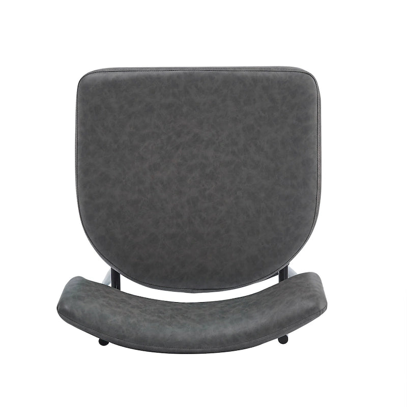 Tabourets de bar pivotants rétro Roomfitters 26, lot de 2, en similicuir avec assise rembourrée et structure en fer.