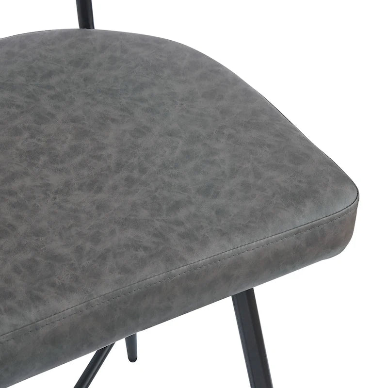 Tabourets de bar pivotants rétro Roomfitters 26, lot de 2, en similicuir avec assise rembourrée et structure en fer.