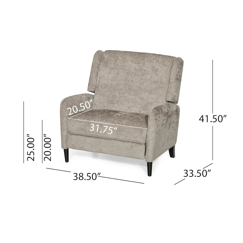 Fauteuil inclinable Roomfitters surdimensionné en tissu texturé, fauteuil inclinable confortable pour le salon