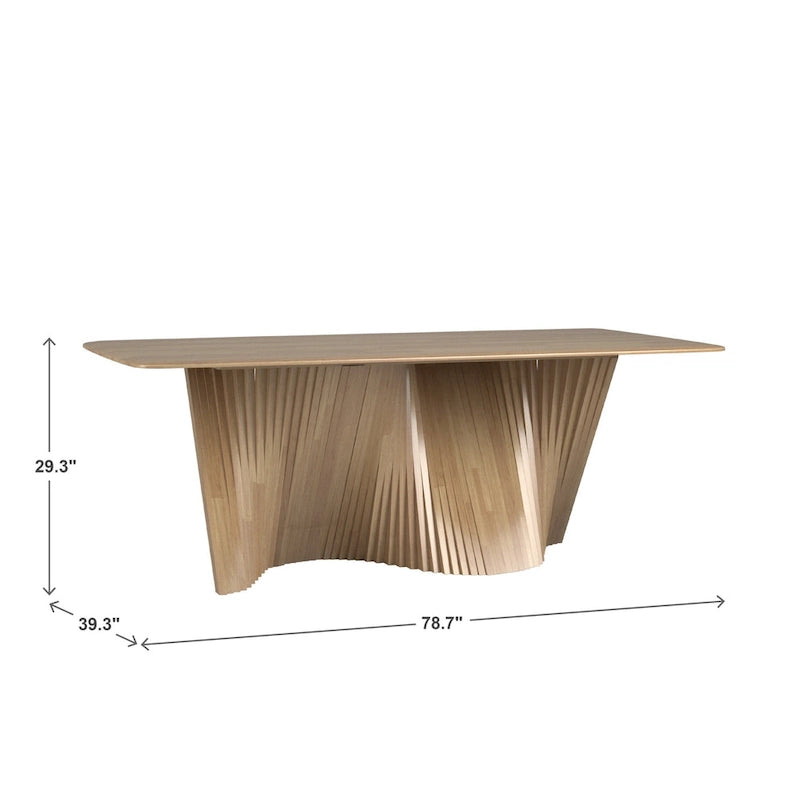 Table de salle à manger en bois Norvik Wave Base par iNSPIRE Q Modern