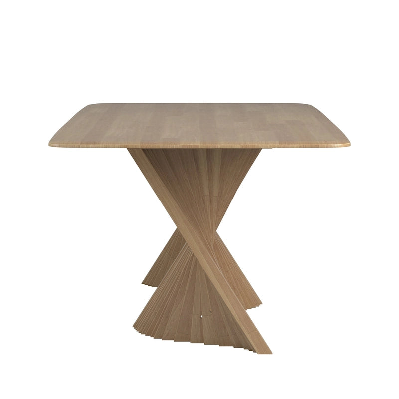 Table de salle à manger en bois Norvik Wave Base par iNSPIRE Q Modern