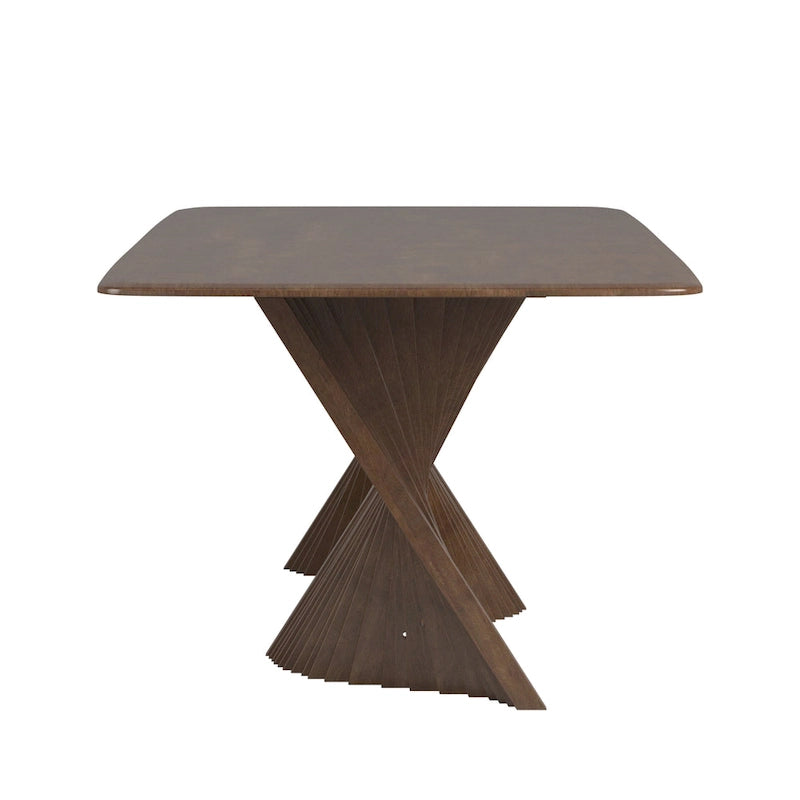 Table de salle à manger en bois Norvik Wave Base par iNSPIRE Q Modern