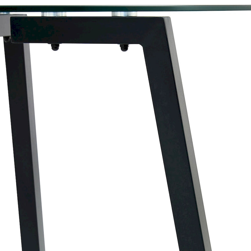 Table d'appoint moderne en verre trempé pour salle à manger, table basse ou console d'entrée.