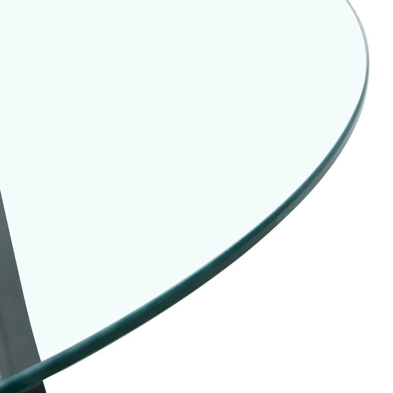 Table d'appoint moderne en verre trempé pour salle à manger, table basse ou console d'entrée.